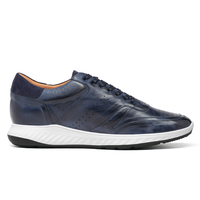 Chaussures de sport pour hommes en cuir respirant à lacets, style décontracté