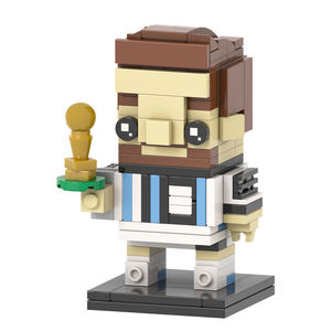 MOC7519 Leo 157 Uds. Ladrillos de cabeza cuadrada jugador de fútbol argentino famosa estrella mundial ensamblar bloques de construcción DIY para niños juguetes de regalo - Product Image 1