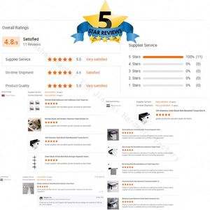 Modern Style Metal Stainless Steel Black Wall-Mounted Eco-Friendly Toilet Paper Roll Holder with Shelf <b>Storage</b> Box for Bathroom - Product Image 6