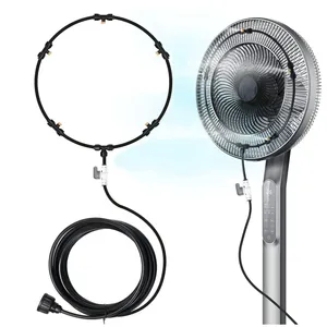 Sistema <span class=keywords><strong>de</strong></span> nebulización Ventilador <span class=keywords><strong>de</strong></span> refrigeración Portátil Patio Jardín Rociador Kit <span class=keywords><strong>de</strong></span> niebla Ventilador <span class=keywords><strong>de</strong></span> niebla Boquillas Kit Rociador <span class=keywords><strong>de</strong></span> niebla <span class=keywords><strong>de</strong></span> agua 26FT - Product Image 1