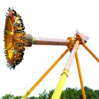 Frisbee géant 180 °   Manège à Pendule Oscillant avec Contrôle de Vitesse Variable, Équipement d'Amusement à Forte Thrill pour Adultes
