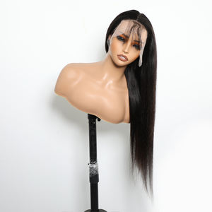 Peruca 12-30 Inch Straight Hair Lace Frontal Perucas para Mulheres Negras Cabelo Humano Brasileiro 13x4 TransparentLace Front Wig Pré Arrastado - Product Image 4