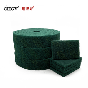 <strong>Non</strong> Woven Scouring Pad Roll Rust Removal 8698 Green <strong>Abrasive</strong> Scouring Pads Rolls - Product Image 2