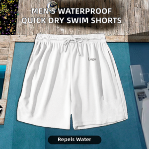 Shorts de sport pour hommes, mi-taille, en polyester/coton, imperméables, respirants, à séchage rapide, amples, pour le basketball, le jogging - Product Image 2