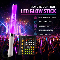 Bâton lumineux LED RVB personnalisé Longstargift avec logo, accessoire de danse pour performance scénique et concert, vente en gros