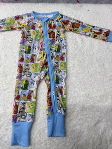 Бамбуковый комбинезон для новорожденных с мультяшными персонажами, пижама из бамбука, готовый к отправке, бамбуковый комбинезон-сюрприз, бамбуковые спальные комбинезоны - Product Image 3