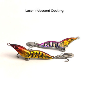 Leurre de pêche métallique crevette pour lancer longue distance 7g 13g 19g 26g, spinnerbait rotatif, leurre dur imitation crevette - Product Image 5