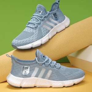 2026 Summer <b>Men's</b> Breathable Sneakers Korean Style Fly Woven Mesh Casual Running <b>Shoes</b> Large Size Trendy Sports Footwear - Product Image 2