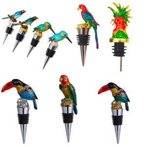 Bouchon de bouteille en émail en forme de <span class=keywords><strong>toucan</strong></span>, décanteur à vin en forme de perroquet, bouchon de vin en forme de mouette, bouchon de fraîcheur en forme de pie et d'hirondelle - Product Image 1