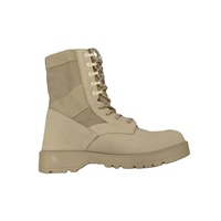 Bottes tactiques mi-mollet en cuir microfibre à lacets avec semelle extérieure en caoutchouc résistante à l'usure