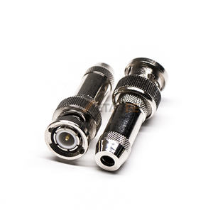 Connecteur BNC à sertir, série mâle et femelle, pour câbles RG58 50 Ohm, RG59, RG6 75 Ohm, corps en laiton - Product Image 1