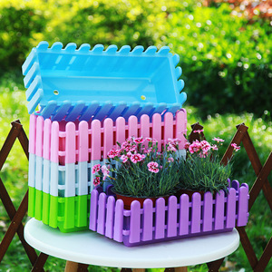 Pots rectangulaires extra larges et épaissis en résine plastique colorée pour les jardins potagers de balcon et les plantes succulentes - Product Image 1