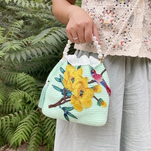 Bolso bandolera grande tejido <span class=keywords><strong>a</strong></span> <span class=keywords><strong>mano</strong></span>, bolso de <span class=keywords><strong>mano</strong></span> bordado de estilo bohemio para mujer - Product Image 3
