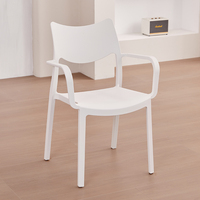 Fauteuil de jardin en plastique d'extérieur, chaises de salle à manger en plastique empilables, chaise de jardin avec dossier pour restaurant