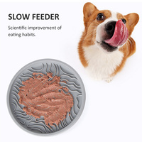 Gamelle pour chien en silicone de qualité alimentaire sans BPA, ensemble distributeur lent antidérapant avec couvercle tapis à lécher