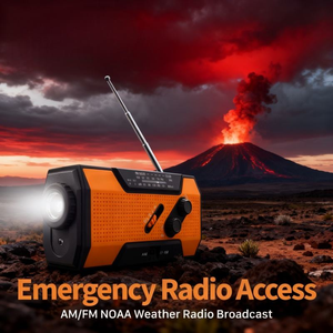 Radio Solar de Emergencia Imprescindible con Manivela, Banco de Energía, Alerta Meteorológica AM/FM, Material ABS, Supervivencia, Camping al Aire Libre - Product Image 4