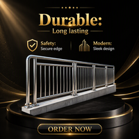 Système de balustrade en verre et acier inoxydable moderne pour balcon, escalier, appartement