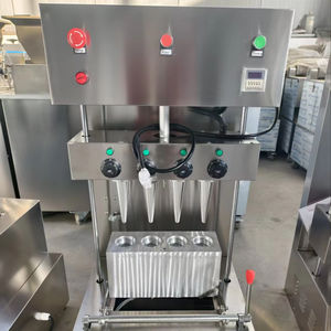Nouveau meilleur prix 4 moules Machine automatique électrique portable pour la fabrication de cônes à pizza en acier inoxydable conique - Product Image 1