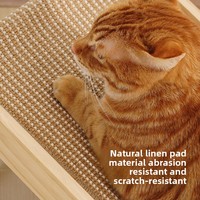 Planche à griffer en sisal verticale extra large en forme de L Planche à griffes de chat durable en bois massif sans perte de poils Grattoir d'arbres à chat