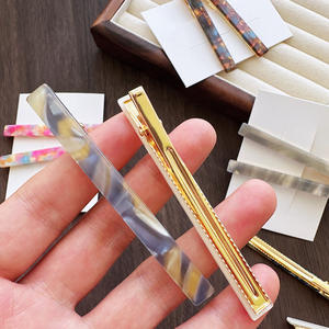 简单扁平法国发夹醋酸牙发夹女士发饰女用发夹 - Product Image 2