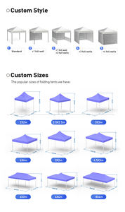 خيمة معارض تجارية قابلة للطي مخصصة بهيكل ألومنيوم ومظلة وغطاء للفعاليات الترويجية الخارجية والمعارض - Product Image 6
