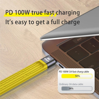 Kabel Data USB tipe-c 10Gbps, kabel Data USB tipe-c 10Gbps, kabel FPC pendek pengisian cepat QC4 5A untuk Laptop, Dok Power Bank ponsel