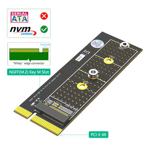 NGFF (<span class=keywords><strong>M</strong></span>.<span class=keywords><strong>2</strong></span>) nvme <span class=keywords><strong>M</strong></span> schlüssel SSD zu PCI-E 4X Adapter mit Kühlkörper (vertikale installation) - Product Image 2