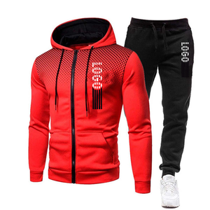 Conjunto Deportivo Casual para Hombre de Otoño Invierno con Cremallera y Estilo de Lunares de Proveedor Popular - Product Image 3
