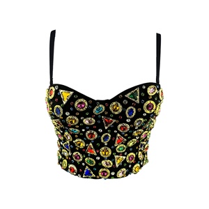 Industrie lourde 2026, diamant ovale <span class=keywords><strong>triangulaire</strong></span> coloré, petit gilet, haut dos nu, scène polyvalente, rétro et tendance - Product Image 5