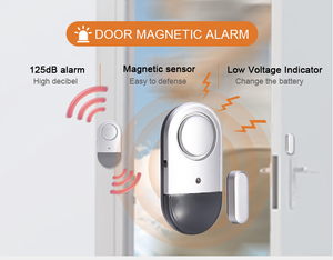 Alarme de sécurité pour porte et fenêtre MEINOE à haut niveau sonore 125 dB avec bande magnétique en ABS et 3 piles LR44 - Product Image 5