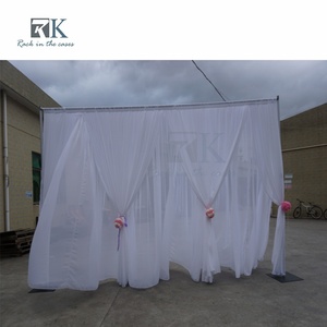RK Pipe and Drape Aluminum <b>Standing</b> Curtain System Black Fabric <b>Backdrop</b> Kit Detachable Minimalist Style - Product Image 3