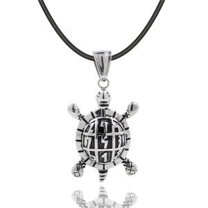 Colliers en acier inoxydable 316L avec pendentifs animaux 3D mignons en forme de tortue pour femmes et hommes, vente directe d'usine - Product Image 1
