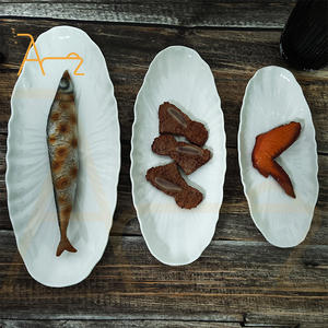 Offre spéciale <span class=keywords><strong>Plateau</strong></span> <span class=keywords><strong>de</strong></span> service ovale givré gaufré Sushi Poisson Fruits <span class=keywords><strong>de</strong></span> <span class=keywords><strong>mer</strong></span> Dessert Salade <span class=keywords><strong>de</strong></span> fruits Assiette à dîner en céramique Vaisselle <span class=keywords><strong>de</strong></span> restaurant - Product Image 4