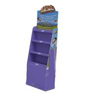Étagère d'affichage de boissons pour supermarché personnalisée, présentoir de sol en carton, présentoir de jouets en carton