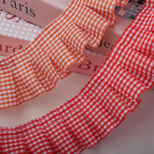 Nastro Decorativo in Poliestere a Quadretti Classico da 4 cm (1,6 pollici) con Frange e Bordo in <span class=keywords><strong>Pizzo</strong></span> per Abiti, Cucito e Fai-da-Te - Product Image 4