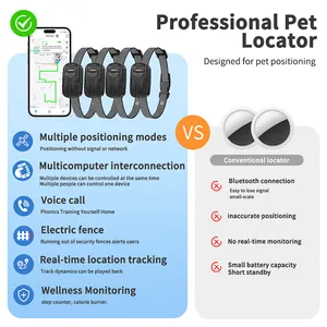 OEM Personnalisé Nouveau Collier Électrique Intelligent Étanche pour Chien et Chat Collier de Traceur GPS 4G LTE Dispositif de Suivi Wifi Appel Vocal