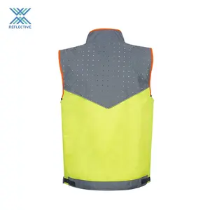 LX nuovo stile EN20471 Logo personalizzato gilet riflettore di sicurezza giallo giubbotto di sicurezza riflettente per la costruzione