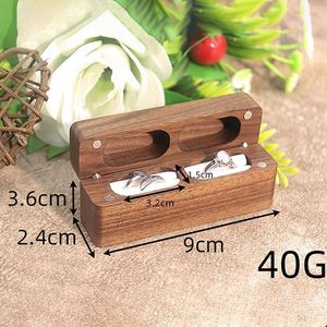 กล่องใส่แหวนไม้แบบสองช่อง สำหรับแหวนหมั้น 2 วง ใช้สำหรับขอแต่งงาน - Product Image 6