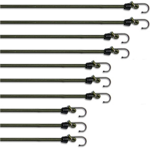 <b>Outdoor</b> Pro Bungee Cords 30 In (75Cm) With <b>Hooks</b> For Camping Travel Cargo Tie Down Pack Of 10 - Product Image 2