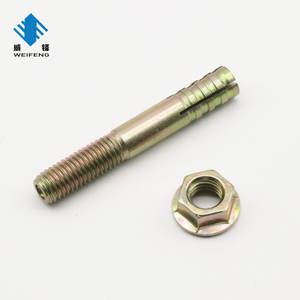 Ancre à tête cylindrique avec écrou à bride en acier au carbone zingué jaune de haute qualité, fournie par une usine chinoise de fixations - Product Image 6