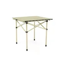 Table pliante en acier au carbone de petite taille, portable pour le camping, table roulante en métal pour l'extérieur