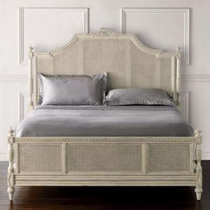 Meuble de lit en bois antique, en chêne massif, sculpté, style français, classique, idéal pour une chambre à coucher - Product Image 2