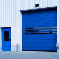 Porte de garage électrique à enroulement automatique à grande vitesse, style industriel moderne, en aluminium, style coulissant, vente chaude 2025