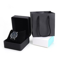 Boîte d'emballage de montre de luxe unique avec logo personnalisé d'usine OEM petite vitrine de cadeau en cuir
