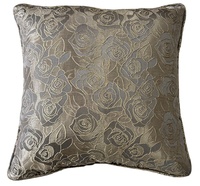 Housse de coussin jacquard métallique rose élégante haut de gamme, coussin décoratif de luxe léger pour canapé, salon et chambre à coucher
