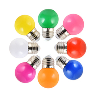 Ampoule LED G45 E27 3W multicolore (rouge/vert/bleu/violet) – Lampe décorative AC pour fêtes et événements