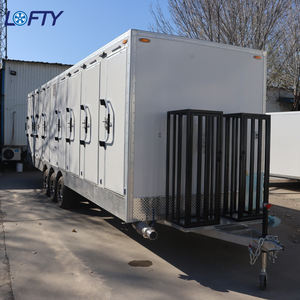 Remorque de <span class=keywords><strong>toilettes</strong></span> portables en acier à 2 postes pour l'extérieur avec une conception durable et écologique, équipée de douches et de <span class=keywords><strong>toilettes</strong></span> - Product Image 1