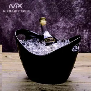 MX Good Selling Custom Günstige Cocktail Champagner Wein Kunststoff kühler Bier kühler LED beleuchtet Eis kübel Eis kübel mit LED-Licht