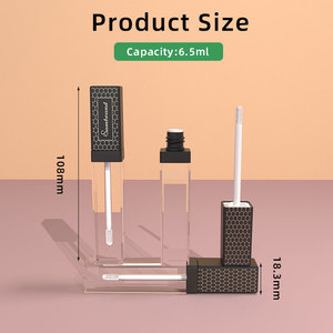 Tubos de brillo de labios transparentes cuadrados de etiqueta privada personalizada Tubo cosmético de aceite de labios vacío único Embalaje Lápiz labial de género de plástico - Product Image 6