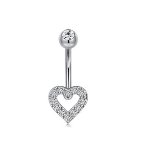 CRYSPURE Piercing de Ombligo de Acero Inoxidable de 14g con Zirconia en Forma de Mariposa, Búho y Corazón, Joyería para Mujer, Venta al por Mayor OEM - Product Image 6